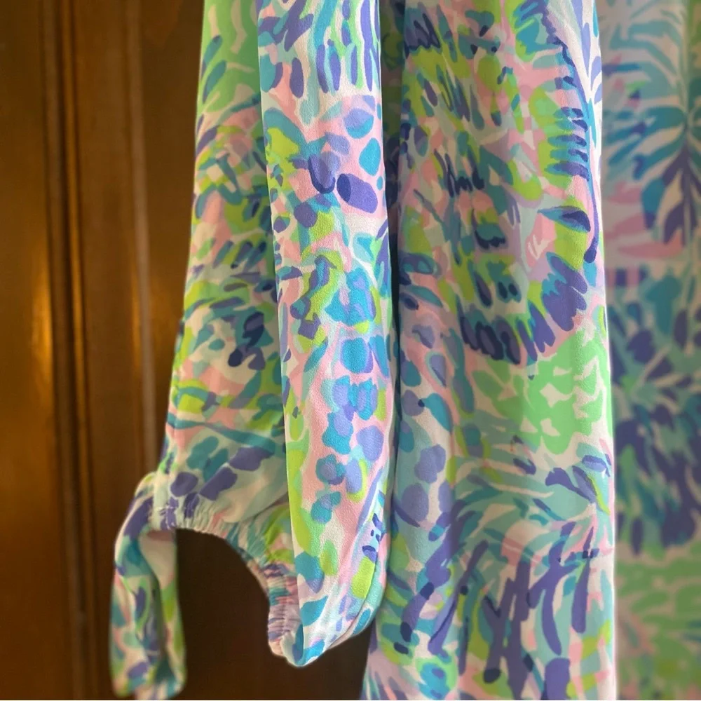 Lilly Pulitzer off the shoulder Maryellen top Shell of a party blouse